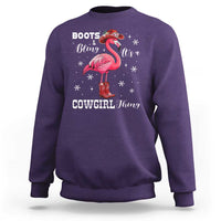 Cowboy Flamingo Sweatshirt Boots And Bling It Is A Cowgirl Thing - Wonder Print Shop