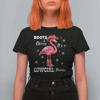 Cowboy Flamingo T Shirt For Women Boots And Bling It Is A Cowgirl Thing - Wonder Print Shop