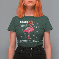 Cowboy Flamingo T Shirt For Women Boots And Bling It Is A Cowgirl Thing - Wonder Print Shop