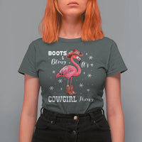 Cowboy Flamingo T Shirt For Women Boots And Bling It Is A Cowgirl Thing - Wonder Print Shop