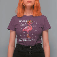 Cowboy Flamingo T Shirt For Women Boots And Bling It Is A Cowgirl Thing - Wonder Print Shop