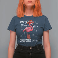 Cowboy Flamingo T Shirt For Women Boots And Bling It Is A Cowgirl Thing - Wonder Print Shop