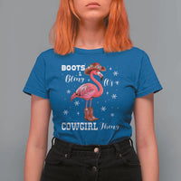 Cowboy Flamingo T Shirt For Women Boots And Bling It Is A Cowgirl Thing - Wonder Print Shop