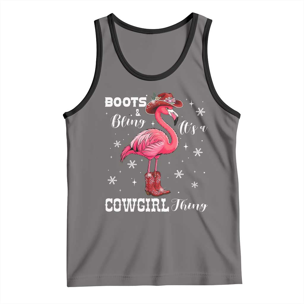 Cowboy Flamingo Tank Top Boots And Bling It Is A Cowgirl Thing - Wonder Print Shop