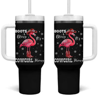 Cowboy Flamingo Tumbler With Handle Boots And Bling It Is A Cowgirl Thing - Wonder Print Shop