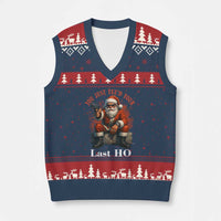 Funny Santa Gun Xmas V-Neck Knit Sweater Vest You Just Yeed Your Last Ho - Wonder Print Shop