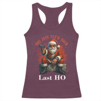 Funny Santa Gun Christmas Racerback Tank Top You Just Yeed Your Last Ho - Wonder Print Shop