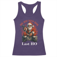 Funny Santa Gun Christmas Racerback Tank Top You Just Yeed Your Last Ho - Wonder Print Shop