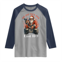 Funny Santa Gun Christmas Raglan Shirt You Just Yeed Your Last Ho - Wonder Print Shop