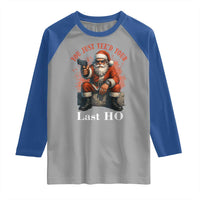 Funny Santa Gun Christmas Raglan Shirt You Just Yeed Your Last Ho - Wonder Print Shop