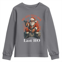 Funny Santa Gun Christmas Youth Sweatshirt You Just Yeed Your Last Ho - Wonder Print Shop