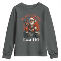 Funny Santa Gun Christmas Youth Sweatshirt You Just Yeed Your Last Ho - Wonder Print Shop