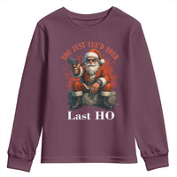 Funny Santa Gun Christmas Youth Sweatshirt You Just Yeed Your Last Ho - Wonder Print Shop