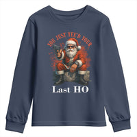 Funny Santa Gun Christmas Youth Sweatshirt You Just Yeed Your Last Ho - Wonder Print Shop
