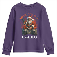 Funny Santa Gun Christmas Youth Sweatshirt You Just Yeed Your Last Ho - Wonder Print Shop