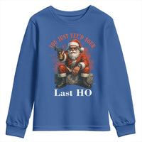 Funny Santa Gun Christmas Youth Sweatshirt You Just Yeed Your Last Ho - Wonder Print Shop