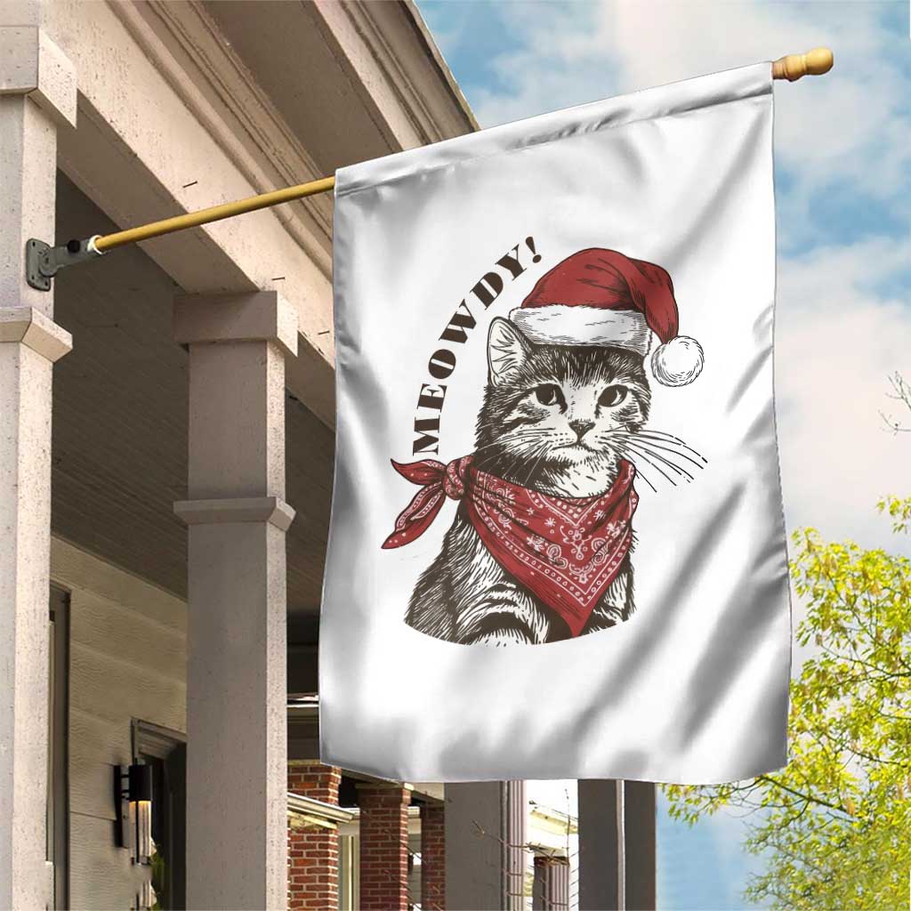 Cowboy Cat Christmas Garden Flag Meowdy Western Rodeo - Wonder Print Shop