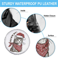 Cowboy Cat Christmas Spare Tire Cover Meowdy Western Rodeo - Wonder Print Shop