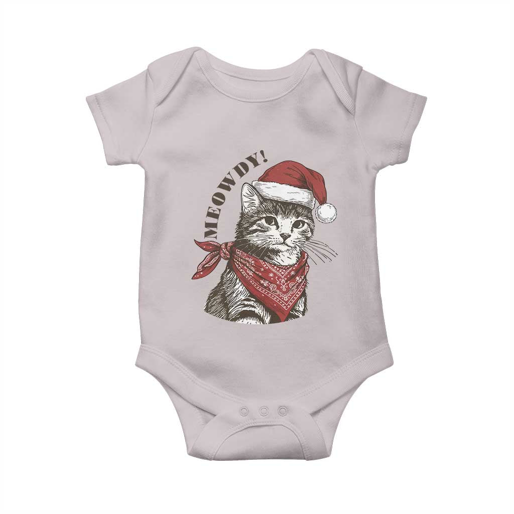 Cowboy Cat Christmas Baby Onesie Meowdy Western Rodeo - Wonder Print Shop