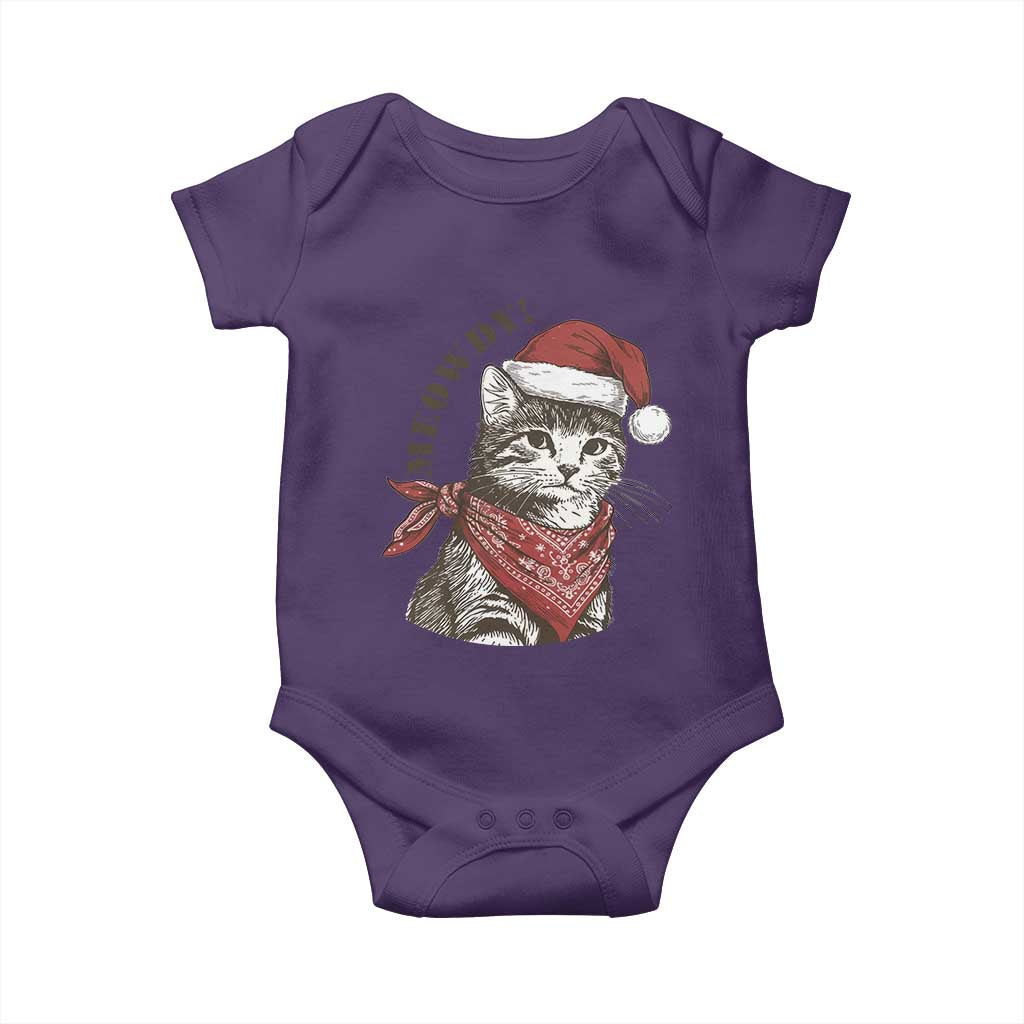 Cowboy Cat Christmas Baby Onesie Meowdy Western Rodeo - Wonder Print Shop