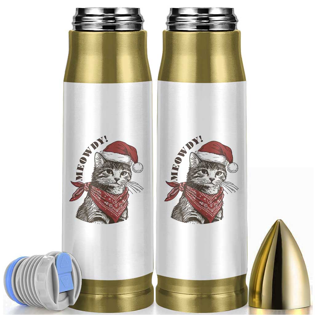 Cowboy Cat Christmas Bullet Tumbler Meowdy Western Rodeo - Wonder Print Shop