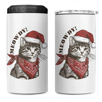 Cowboy Cat Christmas 4 in 1 Can Cooler Tumbler Meowdy Western Rodeo - Wonder Print Shop