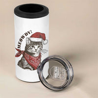 Cowboy Cat Christmas 4 in 1 Can Cooler Tumbler Meowdy Western Rodeo - Wonder Print Shop