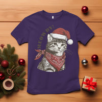 Cowboy Cat Christmas T Shirt Meowdy Western Rodeo - Wonder Print Shop