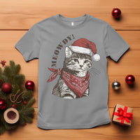 Cowboy Cat Christmas T Shirt Meowdy Western Rodeo - Wonder Print Shop