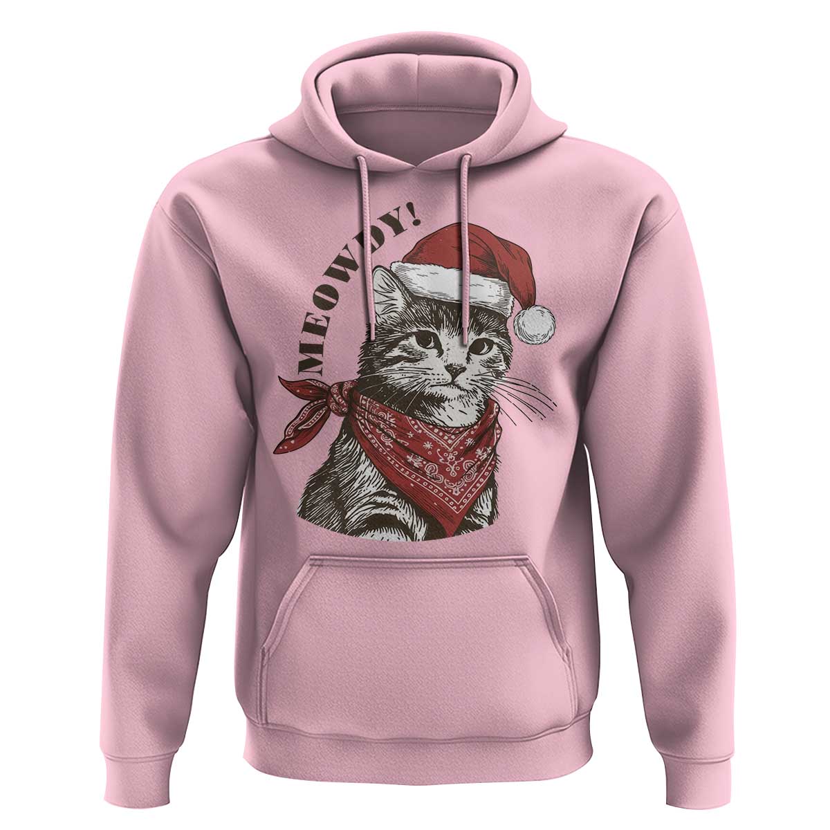 Cowboy Cat Christmas Hoodie Meowdy Western Rodeo - Wonder Print Shop
