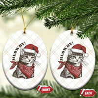 Cowboy Cat Christmas Ceramic Ornament Meowdy Western Rodeo - Wonder Print Shop