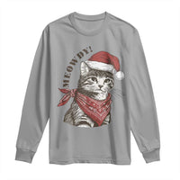 Cowboy Cat Christmas Long Sleeve Shirt Meowdy Western Rodeo - Wonder Print Shop