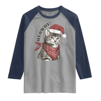 Cowboy Cat Christmas Raglan Shirt Meowdy Western Rodeo - Wonder Print Shop