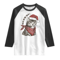 Cowboy Cat Christmas Raglan Shirt Meowdy Western Rodeo - Wonder Print Shop
