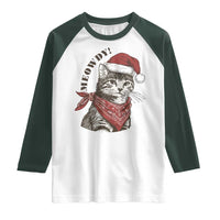 Cowboy Cat Christmas Raglan Shirt Meowdy Western Rodeo - Wonder Print Shop