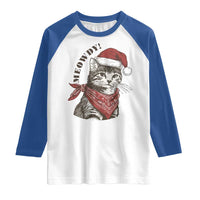 Cowboy Cat Christmas Raglan Shirt Meowdy Western Rodeo - Wonder Print Shop