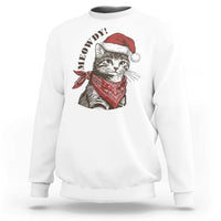 Cowboy Cat Christmas Sweatshirt Meowdy Western Rodeo - Wonder Print Shop