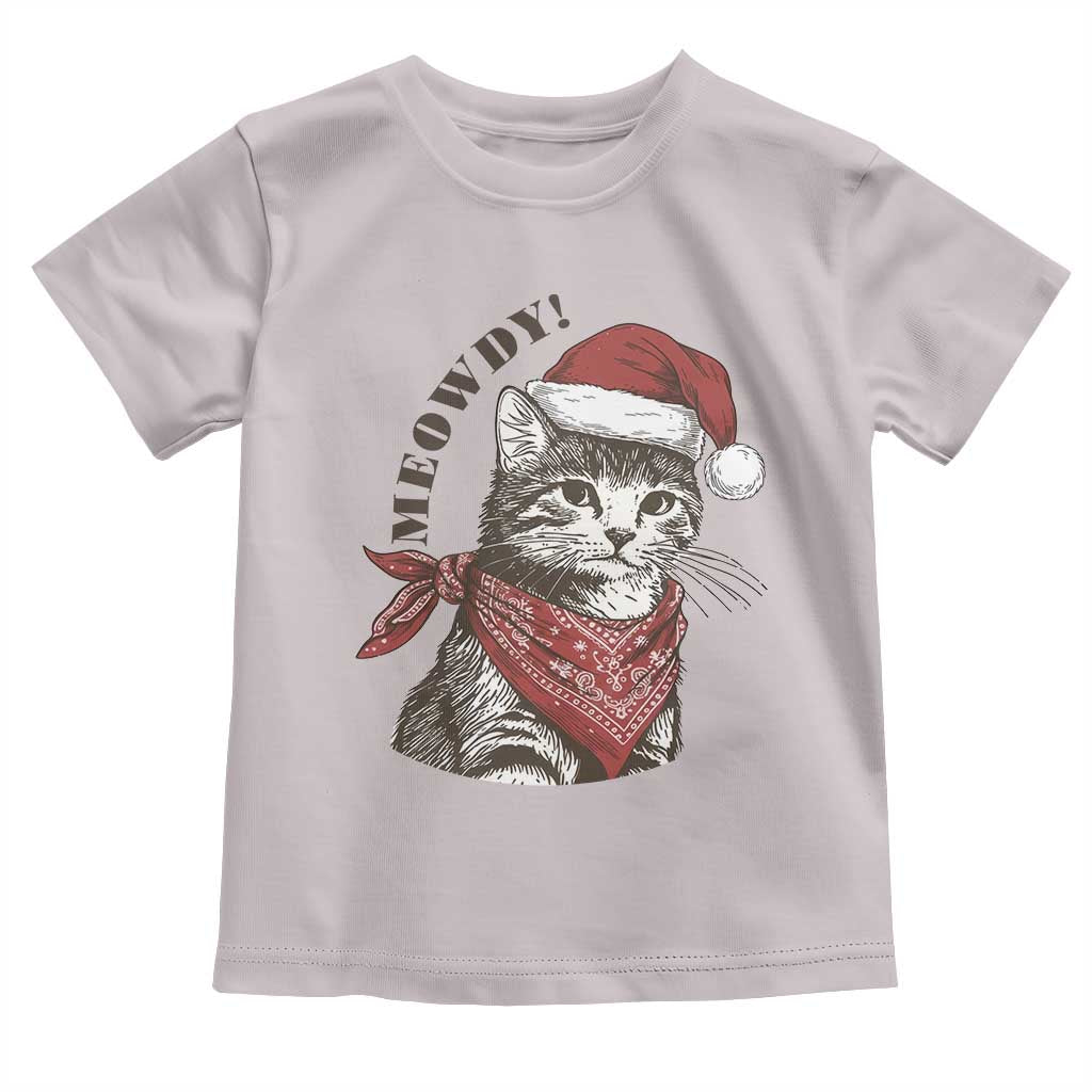 Cowboy Cat Christmas Toddler T Shirt Meowdy Western Rodeo - Wonder Print Shop