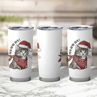 Cowboy Cat Christmas Tumbler Cup Meowdy Western Rodeo - Wonder Print Shop
