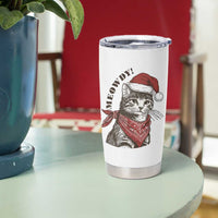 Cowboy Cat Christmas Tumbler Cup Meowdy Western Rodeo - Wonder Print Shop