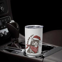 Cowboy Cat Christmas Tumbler Cup Meowdy Western Rodeo - Wonder Print Shop