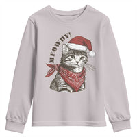 Cowboy Cat Christmas Youth Sweatshirt Meowdy Western Rodeo - Wonder Print Shop