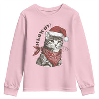 Cowboy Cat Christmas Youth Sweatshirt Meowdy Western Rodeo - Wonder Print Shop