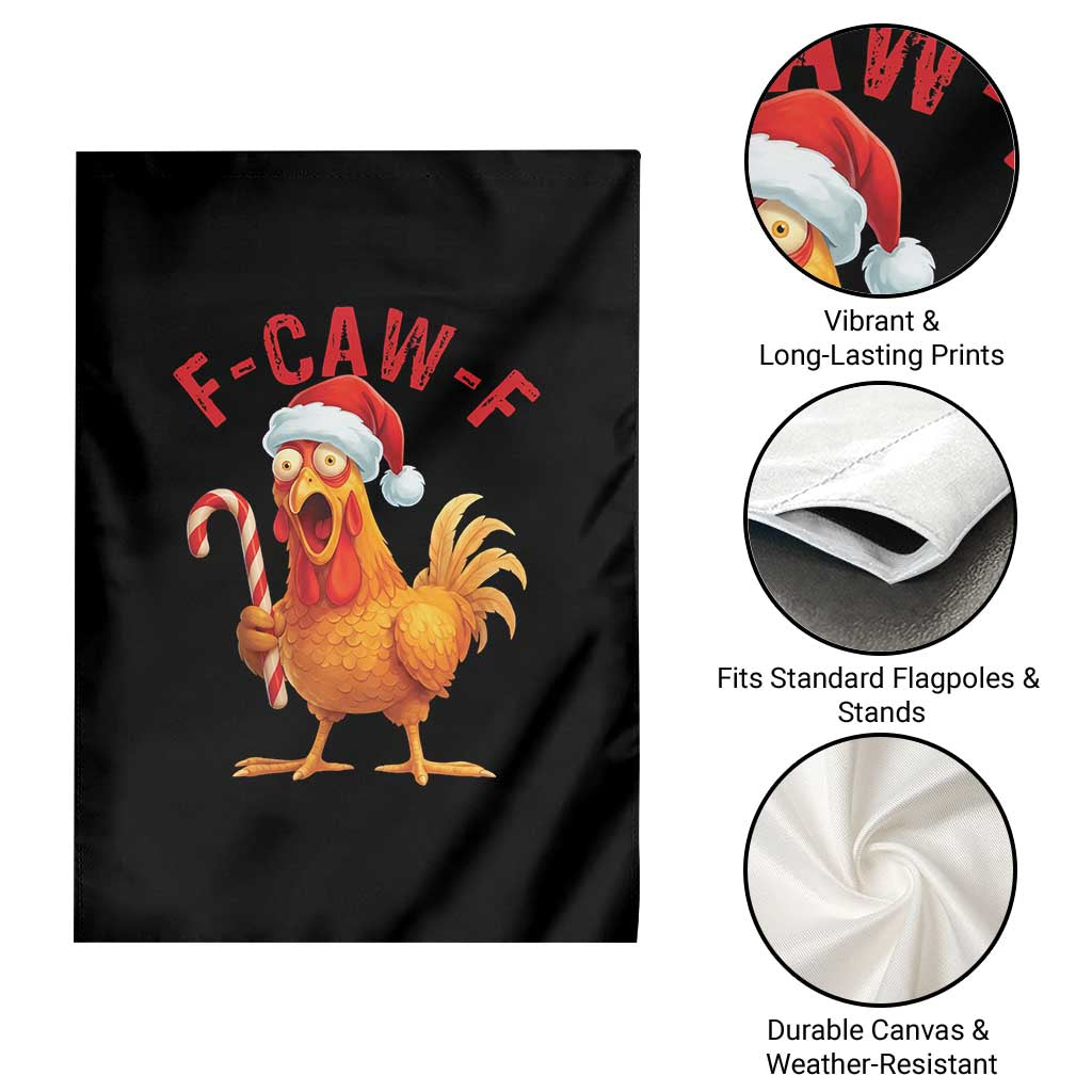 Christmas F Caw F Garden Flag Funny Chicken Meme - Wonder Print Shop