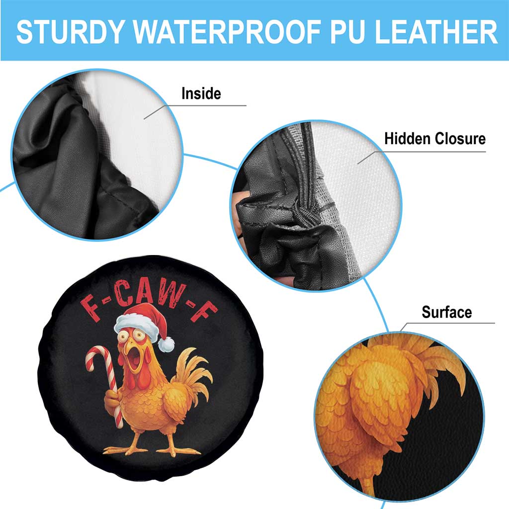 Christmas F Caw F Spare Tire Cover Funny Chicken Meme - Wonder Print Shop
