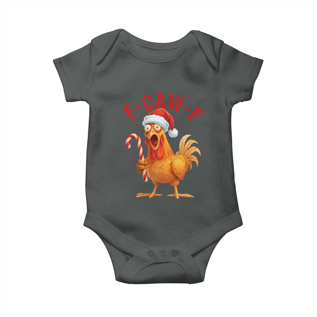 Christmas F Caw F Baby Onesie Funny Chicken Meme - Wonder Print Shop