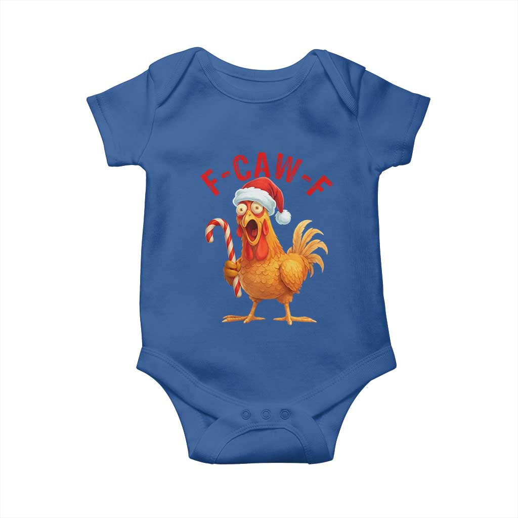 Christmas F Caw F Baby Onesie Funny Chicken Meme - Wonder Print Shop