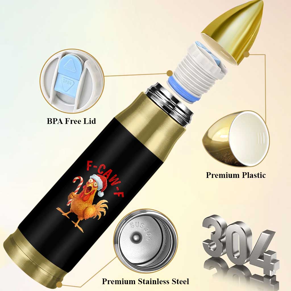 Christmas F Caw F Bullet Tumbler Funny Chicken Meme - Wonder Print Shop