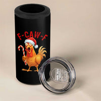Christmas F Caw F 4 in 1 Can Cooler Tumbler Funny Chicken Meme - Wonder Print Shop