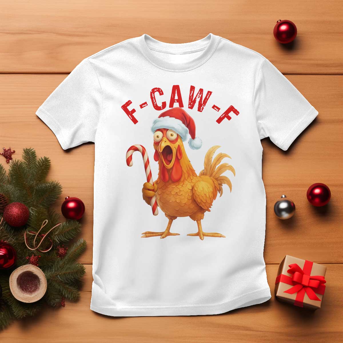 Christmas F Caw F T Shirt Funny Chicken Meme - Wonder Print Shop
